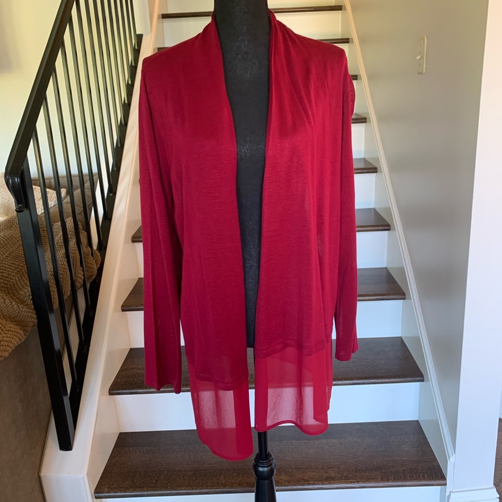T Tahari Sweater with Sheer Panel